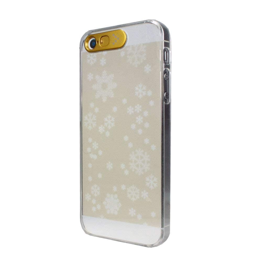 VanD Clear Flashing Case for iPhone 5S/5 - Retail Packaging - Gold Snow