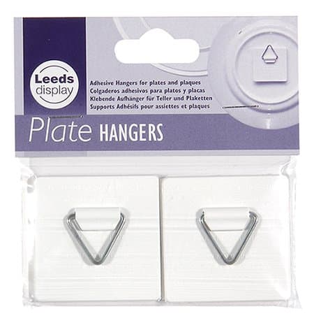Leeds Display : PH02WL : Self Adhesive Hanger x 2 : Plastic Hangers with hook: Plate, Card, Paper Hanger
