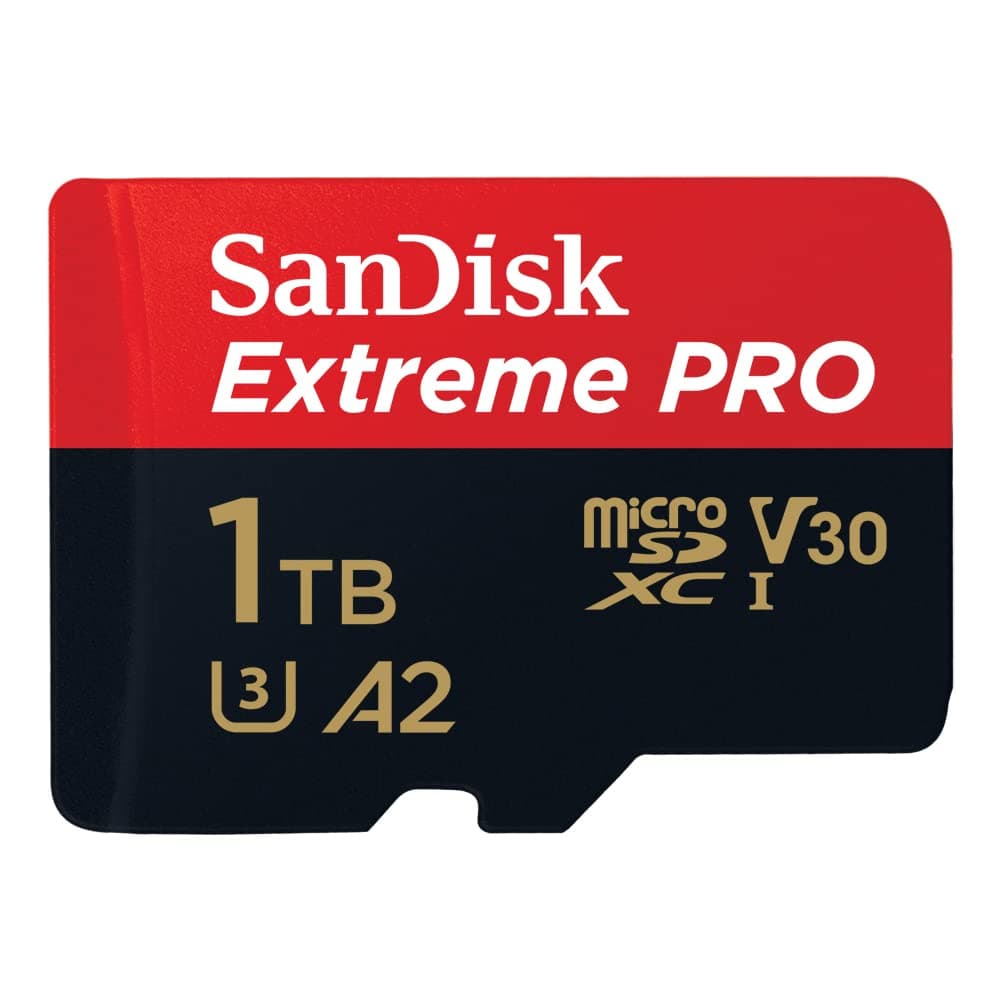 Extreme PRO microSDXC UHS-I Memory Card 1 TB + Adapter & RescuePRO Deluxe (for Smartphones, Action Cameras or Drones, A2, Class 10, V30, U3, 200 MB/s Transfer)