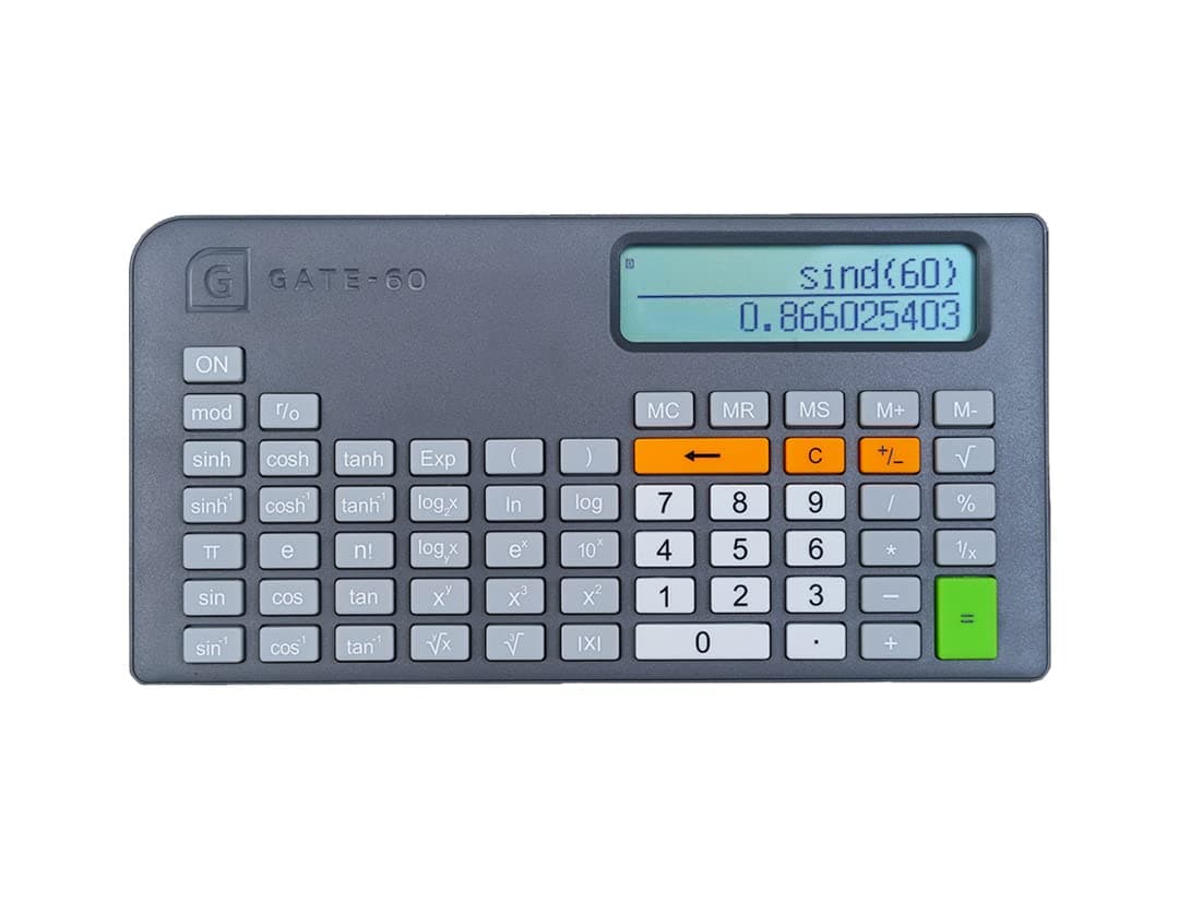 GATE 60 Scientific Calculator for GATE and Competitive Exams with Dedicated Memory Functions and dot Matrix LCD