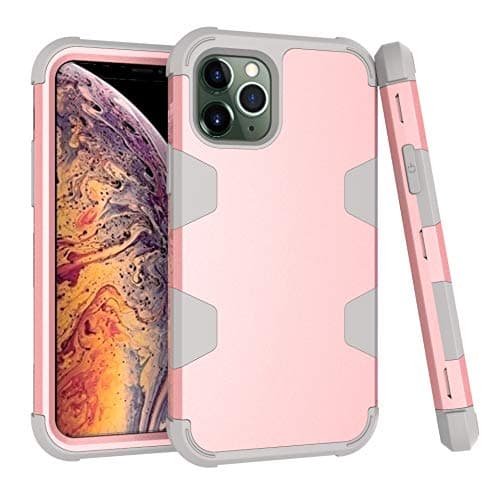 iPhone 11 Pro Max Case, Dooge Three Layler Hybrid Impact Heavy Duty Armor Defender Raised Edge Rubber Cover Slim Shockproof Drop Resistant Protective Case for Apple iPhone 11 Pro Max 6.5 inch