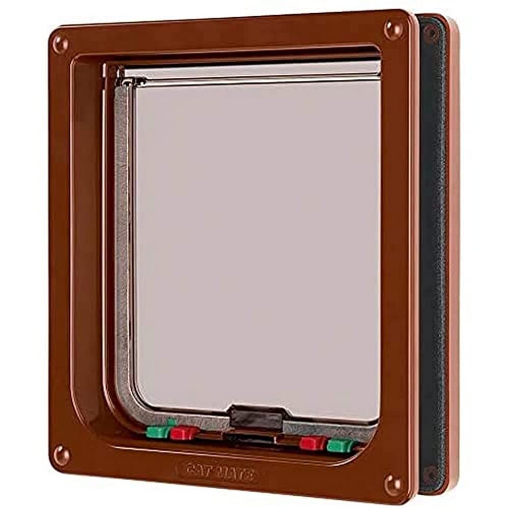 Large 4-way Cat Flap Brown
