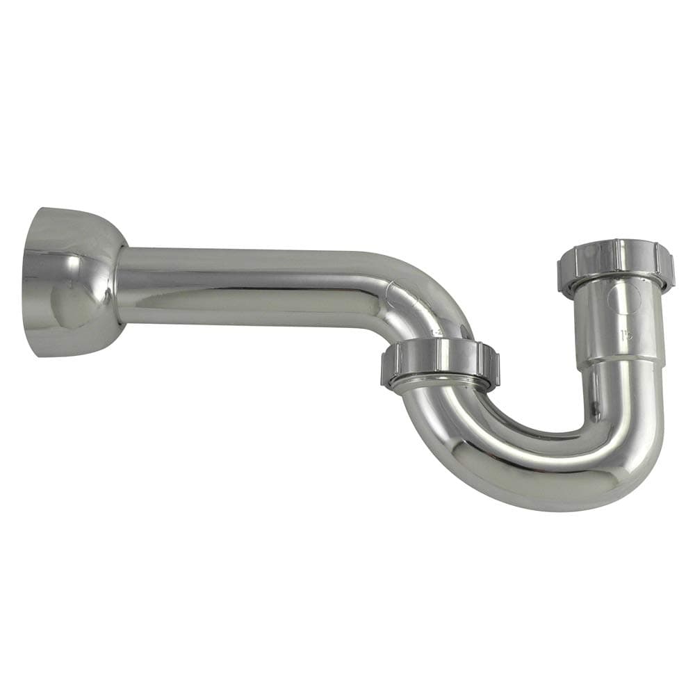 Pトラップ1 1 / 4 OD PVC、クロムメッキ