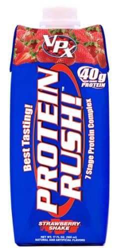 Protein Rush Lactose Free Strawberry Shake 17 Ounce Bottles  (Pack of 12)