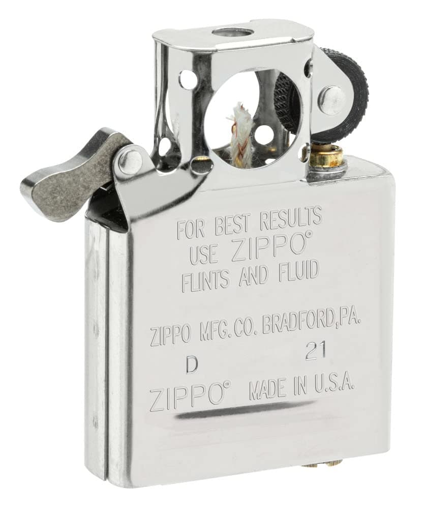 Insert for Windproof Lighters – For Pipes – Chrome – Interchangeable – Pipe Lighter – Refillable – Made in USA – Fits Classic Zippo Cases