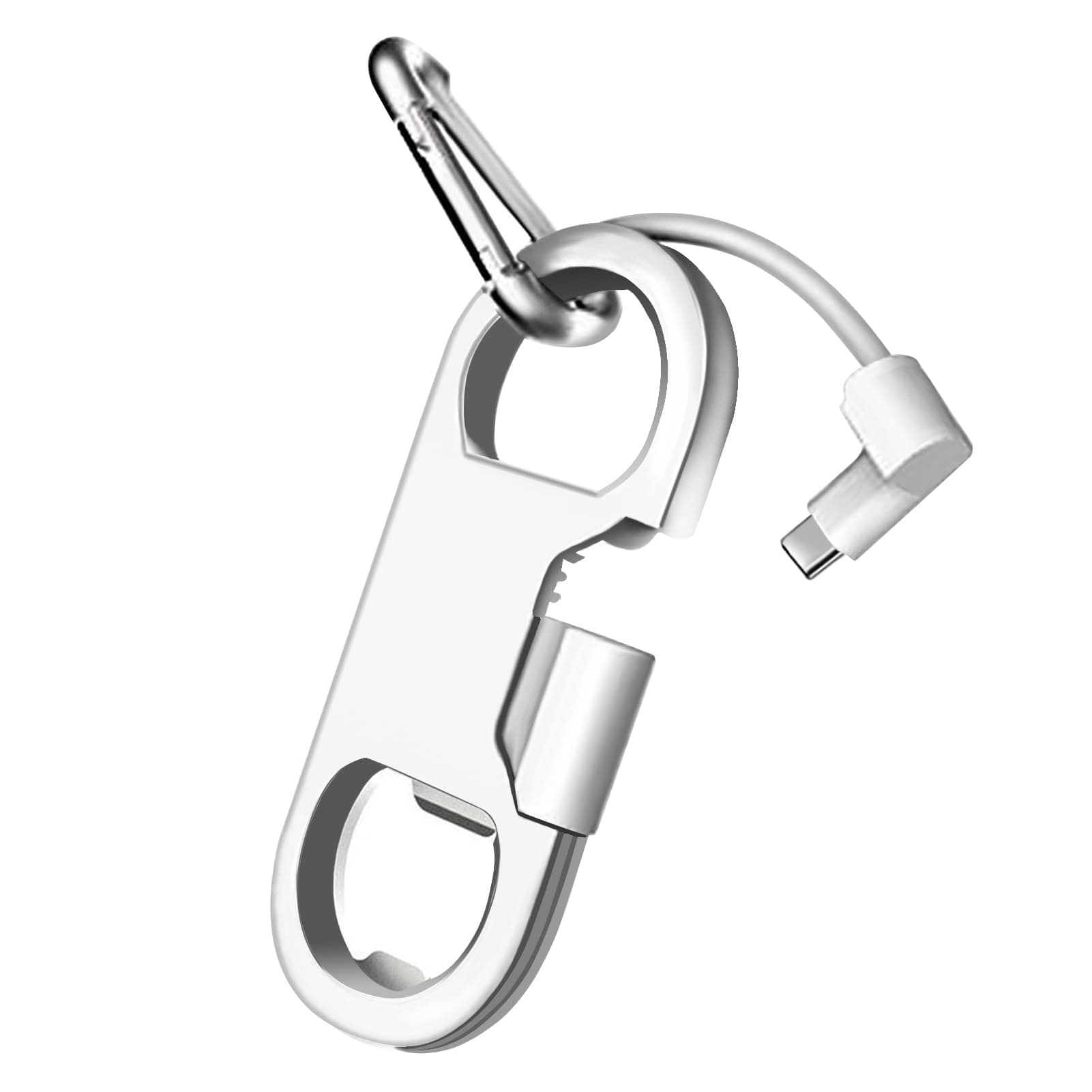USB Type C Cable Fast Charging + Keychain + Bottle Opener + Aluminum Carabiner
