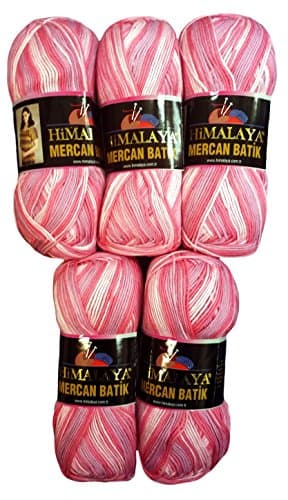 5?x 100?g Wool Mercan Batik Pink Gradient Color flieder. 59501?500?Gram Knitting Wool