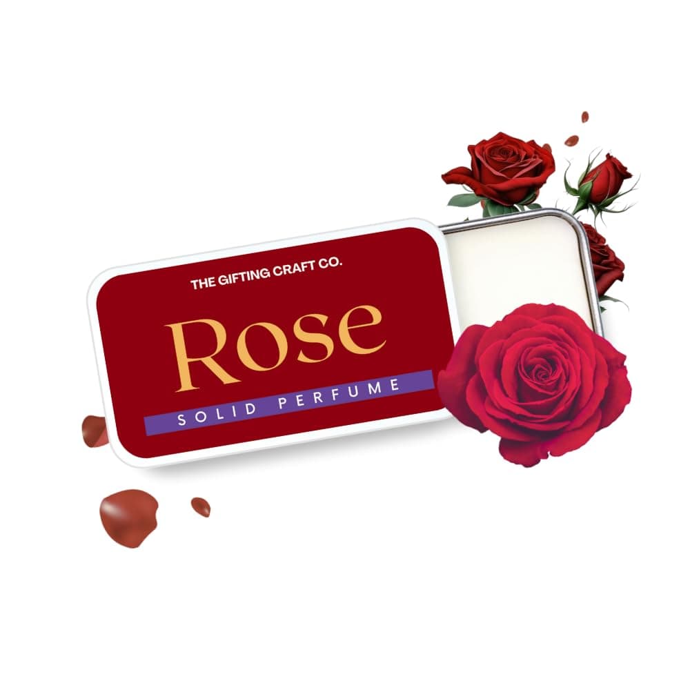 THE GIFTING CRAFT CO.™ Rose Solid Perfume | Date Ready Pocket Size Body Fragrance for Men & Women - 10g