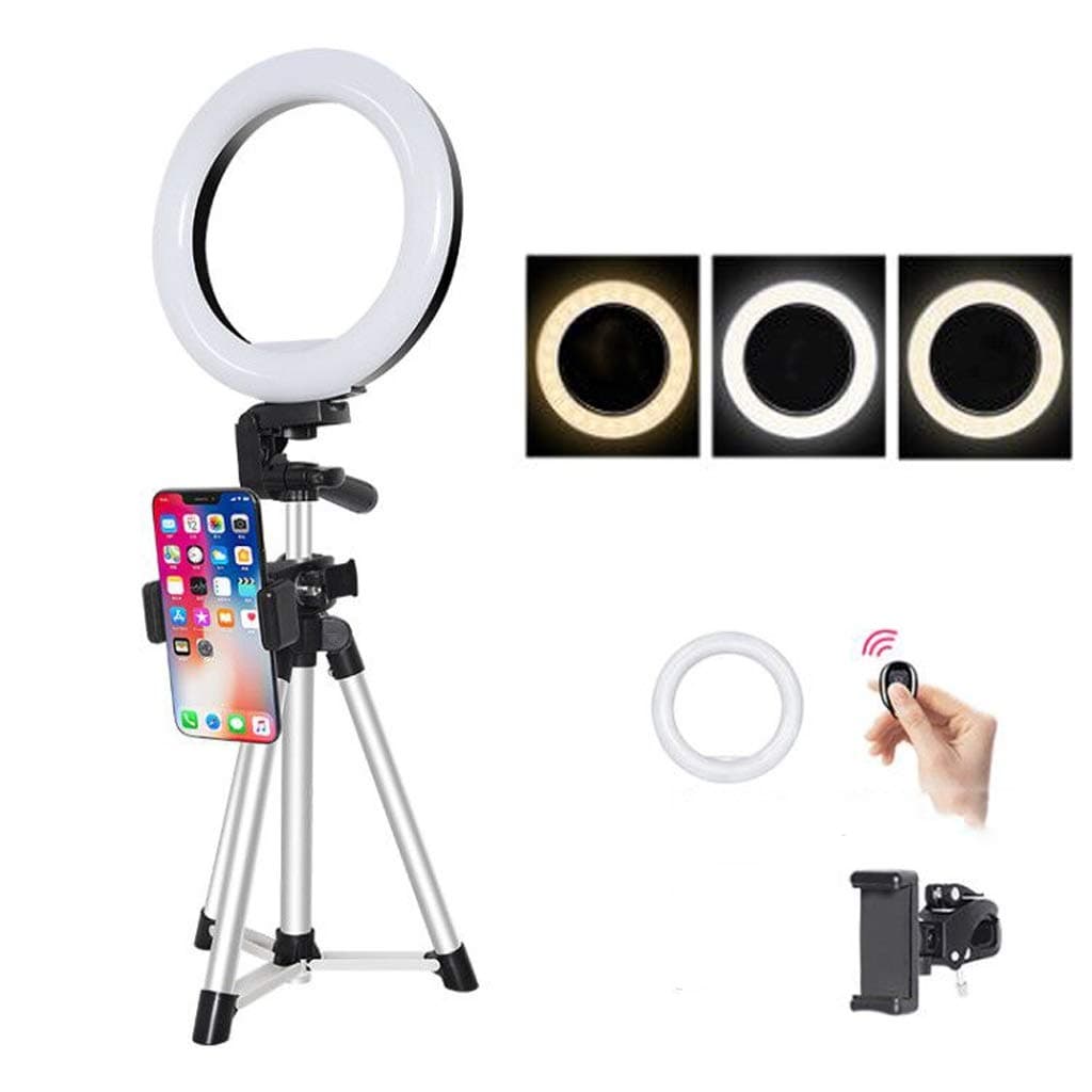 XYSQ LED Selfie Lights Round Led Ring Light, Floor-mounted with Tripod for YouTube Videos ＆ Streaming Media, for Makeup and Selfie Photography (Color : B)