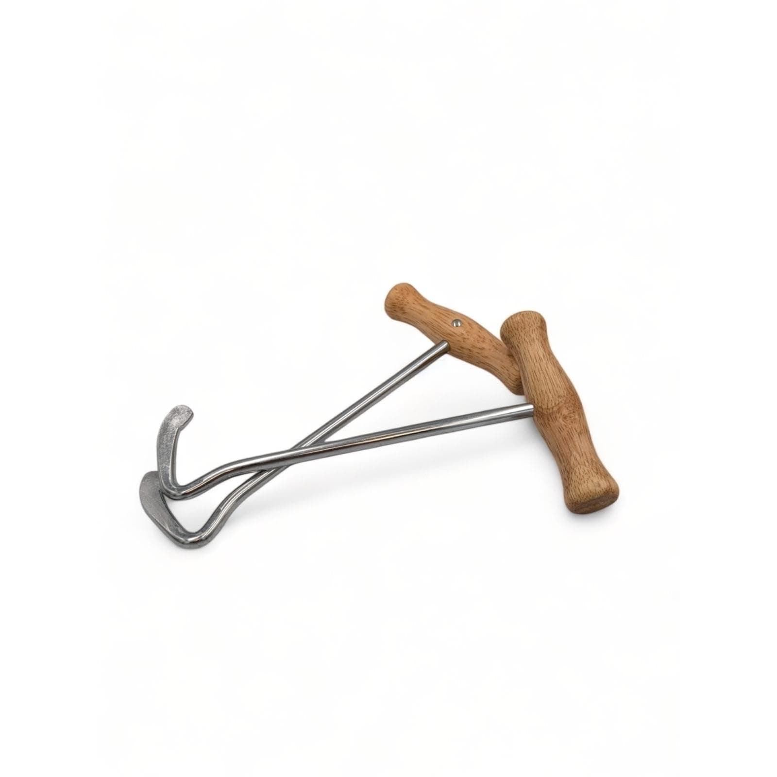 William Hunter Wooden Handle Boot Pulls - Boot Hooks with Wooden Handle & Steel Hooks - Boot Puller with Durable, Easy Grip Design