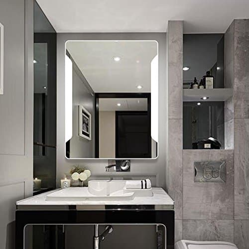 24" X 32" Bathroom Mirror Backlit Wall Mounted Led Light Bathroom Mirror, 3 Color Changed LED Light with Touch Button