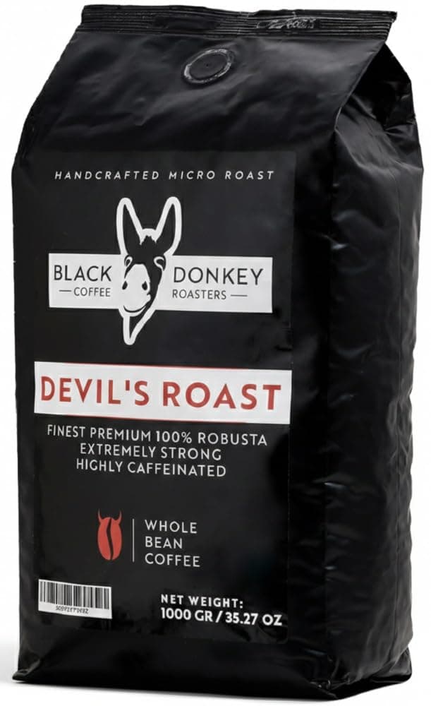 DEVIL'S ROAST | Extra-Strong Highly Caffeinated | 1KG Whole Coffee Beans