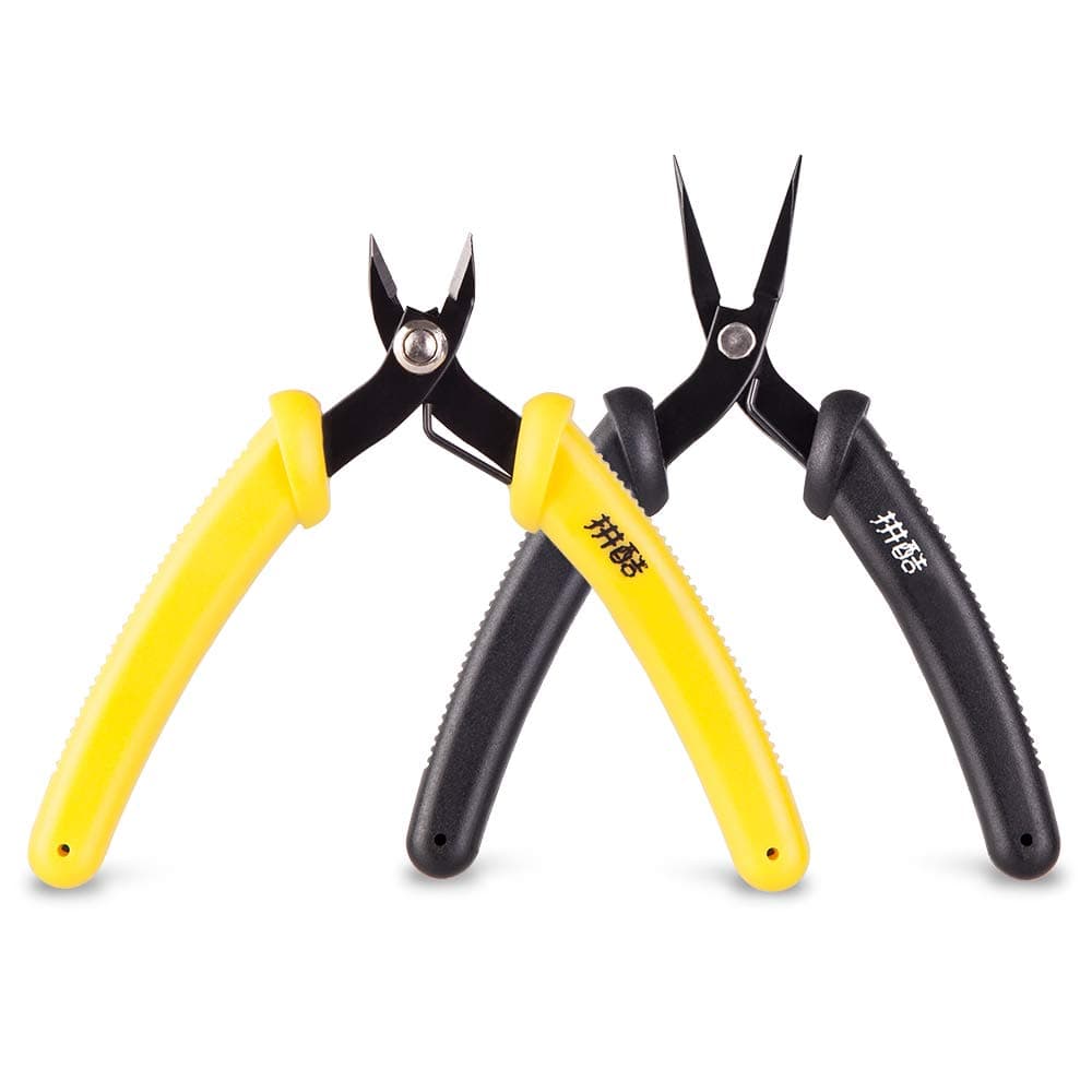 2Pcs Model Tool kit - Clipper - Needle Nose Pliers for DIY 3D Jigsaw Metal Puzzle Model Kit