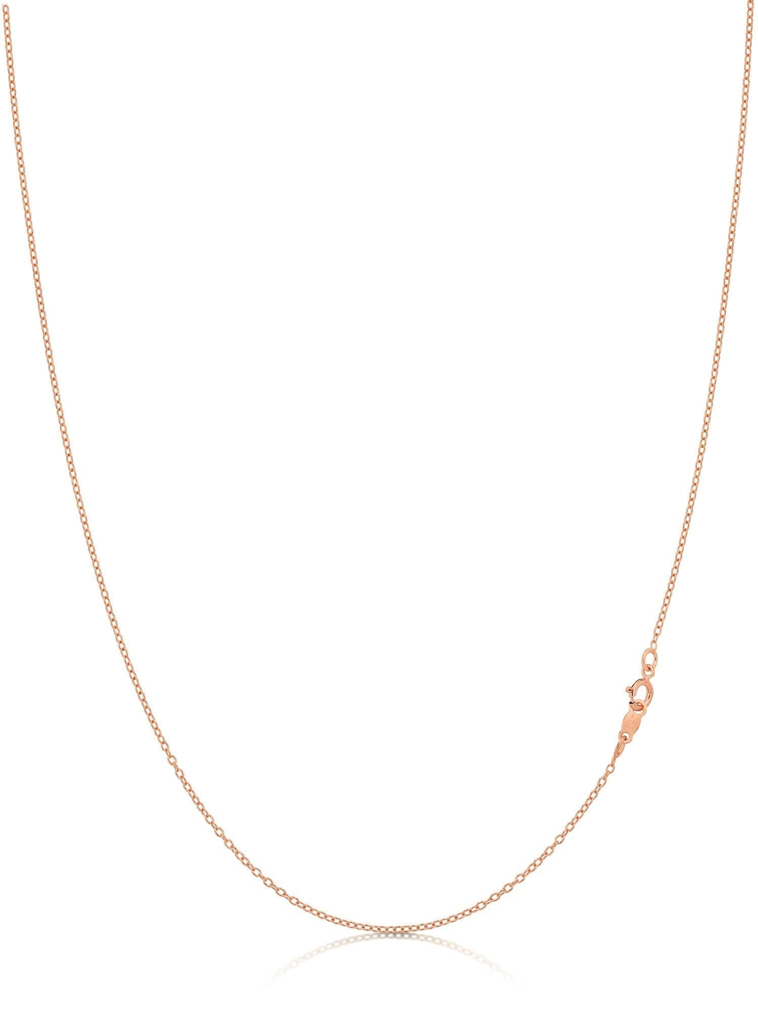 Rose Gold Plated Sterling Silver Cable Chain