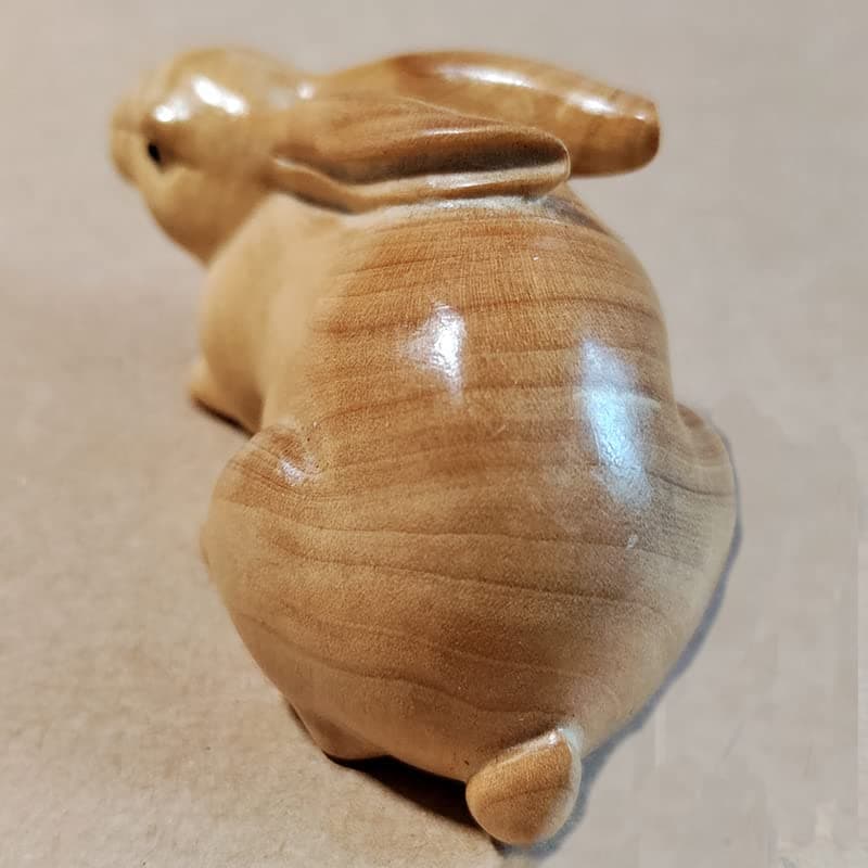 Y8358-2" Hand Carved Netsuke - Pretty Rabbit