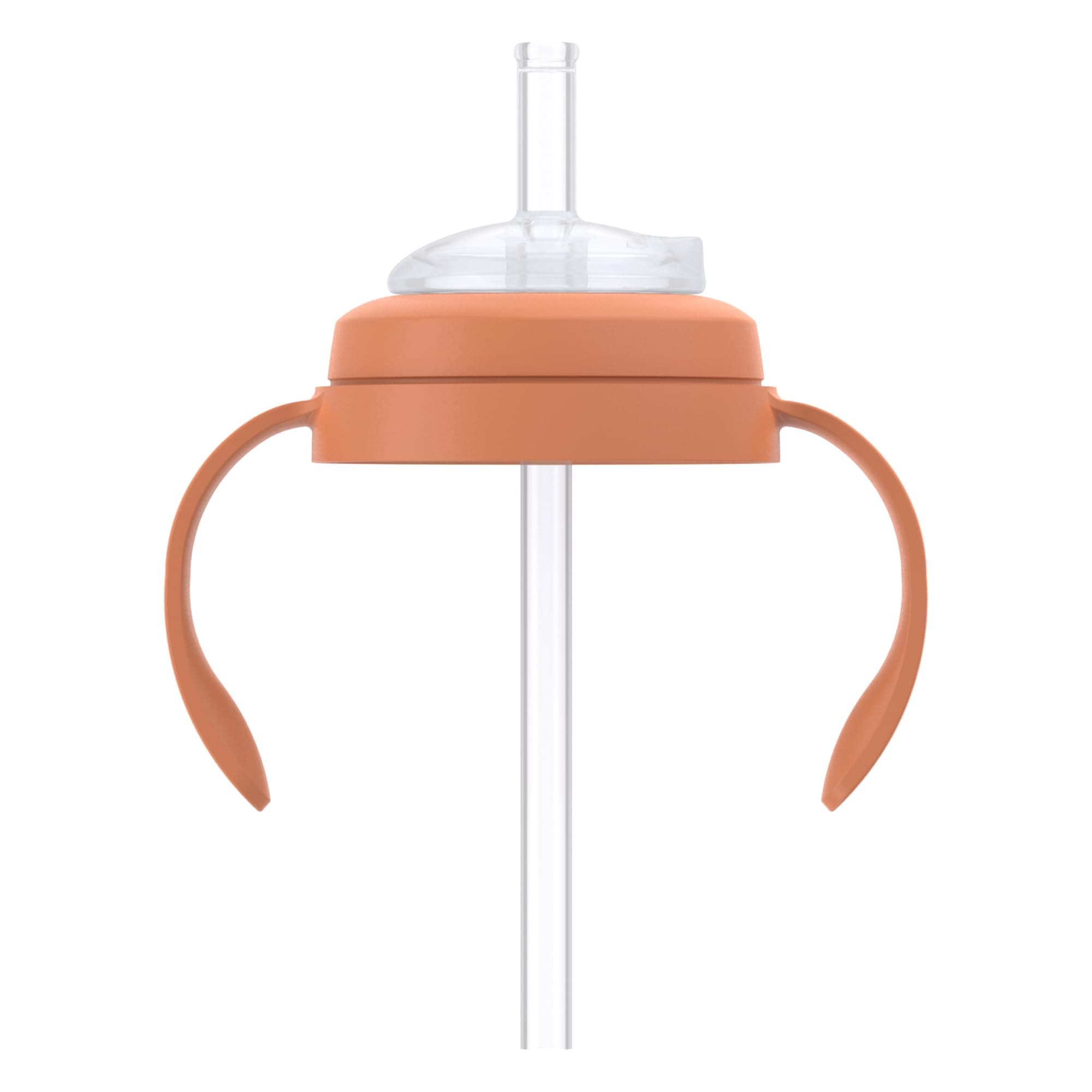 QuarkBuubiBottle SipKit Bottle to Sippy Cup Transition Kit - Includes Grip Collar with Handles, Silicone Straw, & Leak-Proof Straw Top - Dishwasher Safe - BPA-Free, PVC-Free, Toxin-Free – Orange