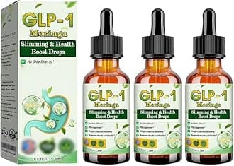 HHVB GLP-1 Health Boost Drops, HHVB Organic Moringa GLP-1, Advanced HHVB GLP-1 Drops,Gut & Digestive Immune & Energy Support, Supplement for Women & Men (3)