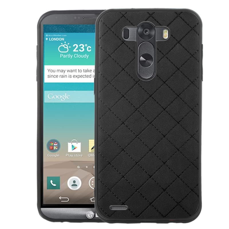 ELISORLI Compatible with LG G3 Case Rugged Thin Slim Cell Accessories Anti-Slip Fit Rubber TPU Mobile Phone Protection Silicone Soft Full Body Shockproof Cover for LGG3 LG3 D850 D851 Women Men Black