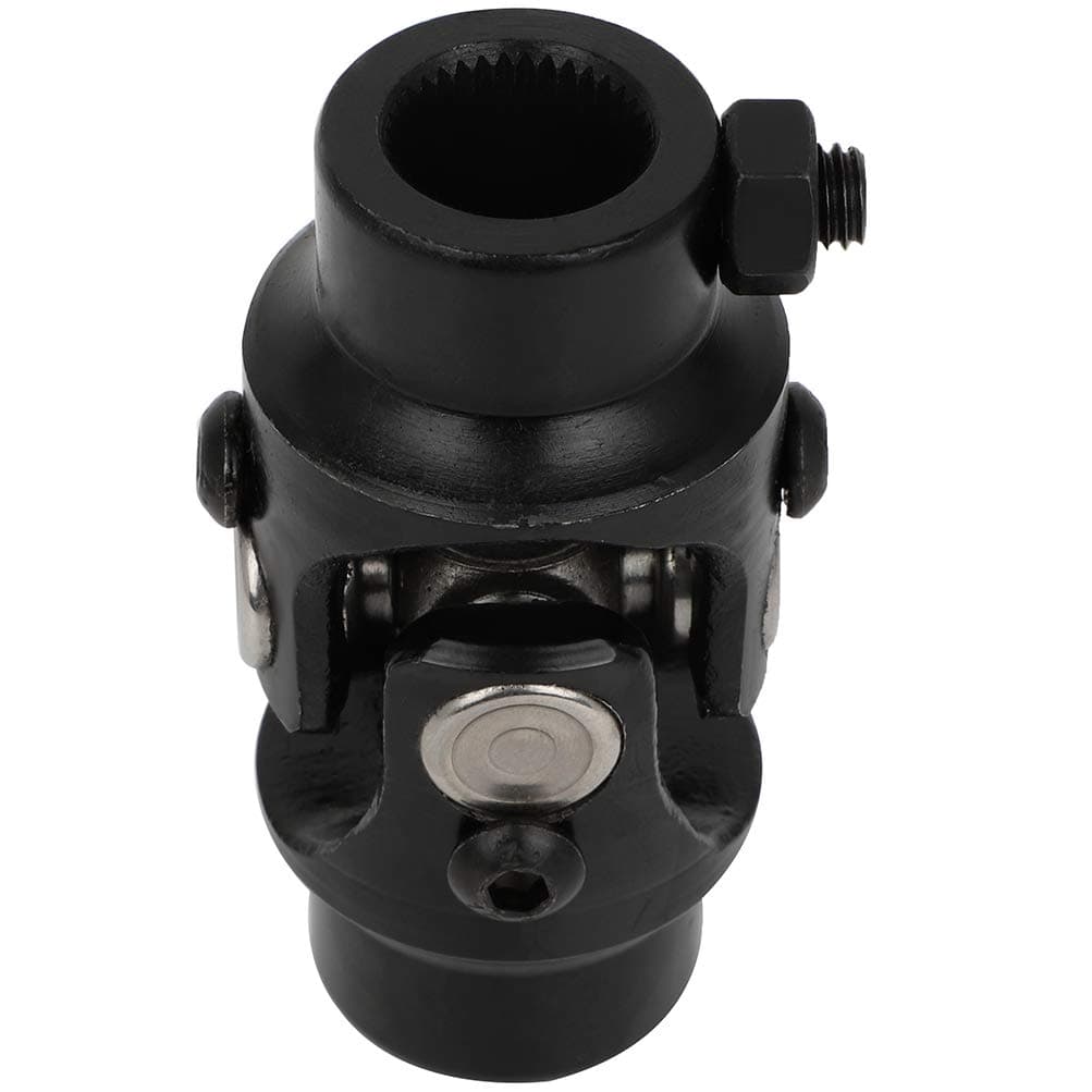 SCITOO 3/4-36 Spline X 3/4" Round Steering Shaft Universal U-Joint Black Single, 83mm Working Angle 35 Degree
