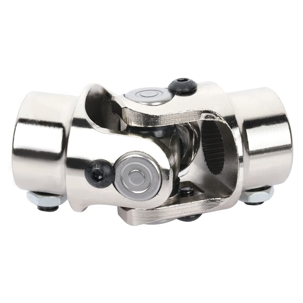 SCITOO 3/4-36 Spline X 3/4 DD Steering Shaft Universal U-Joint Chrome Single, 83mm Working Angle 35 Degree