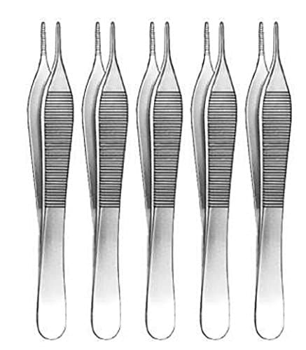 Adson Dressing Surgical Forceps 4 3/4 inch Serrated Pack of 5