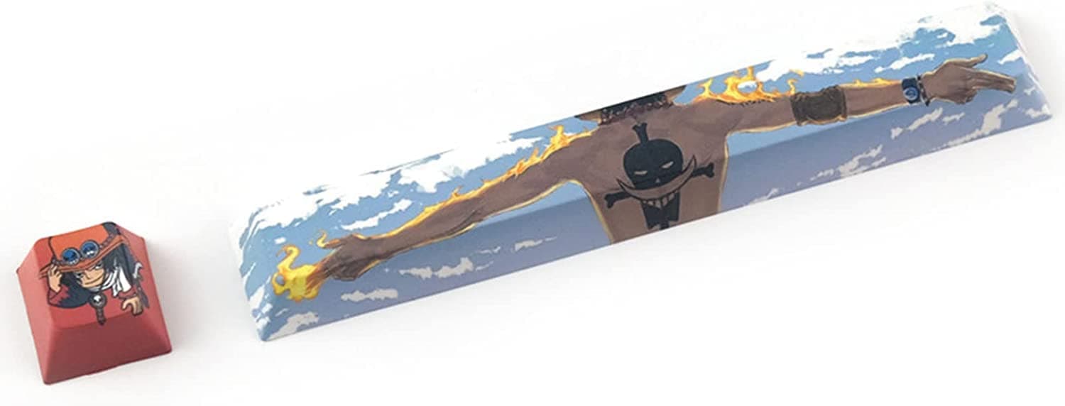 2 Keycap Set, 6.25U Spacebar Keycap and ESC Keycap, 5-Side Dye-subbed PBT Cherry Profile DIY Keycaps for Gaming Mechanical Keyboards, One Piece, Ace