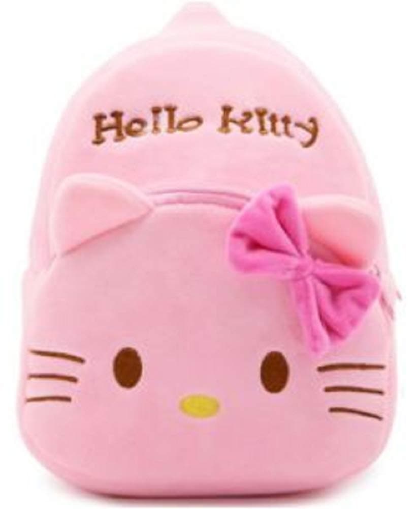Houzini New Cute Pink Plush Hello Kitty Mini Backpack for Young Children Ages 3-5 Years Old