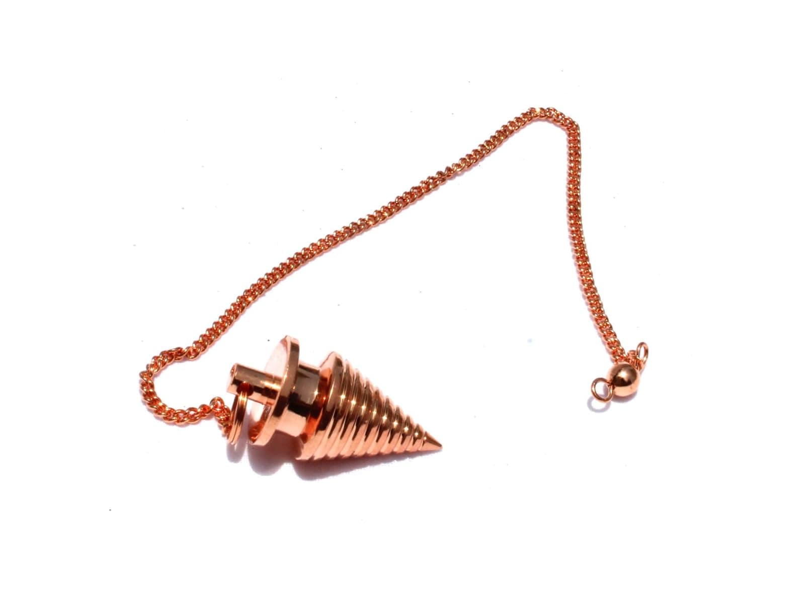 Jet Brilliant Twisted Copper Pendulum Vortex Spiral Pendulum Booklet Jet International Crystal Therapy