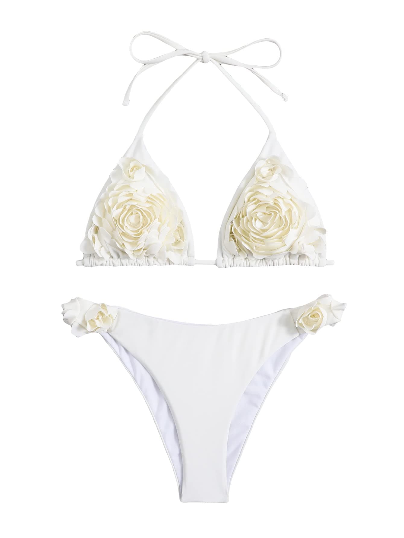 OYOANGLEWomen's 2 Piece Bikini Sets Tie Halter String Triangle Bathing Suits Swimsuit