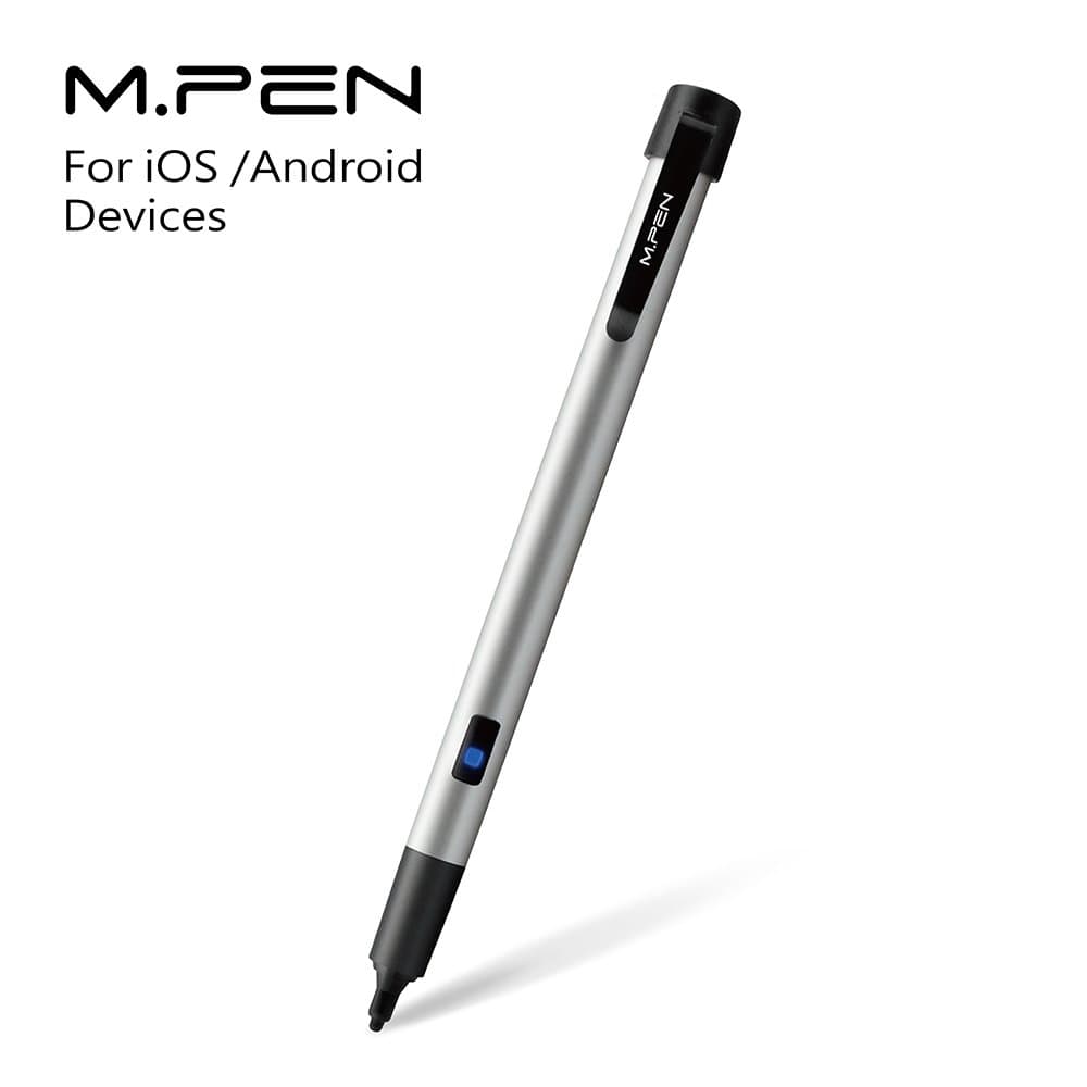 Moai M6 MPen Active Stylus For Apple iPad, iPhone, iPod, iPad Pro, Windows & Android Devices (Silver)