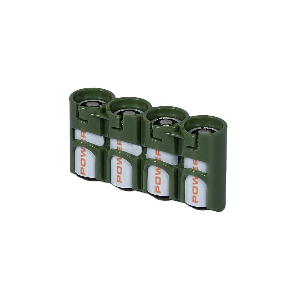 Powerpax Battery Caddy CR123 4 Pack Green