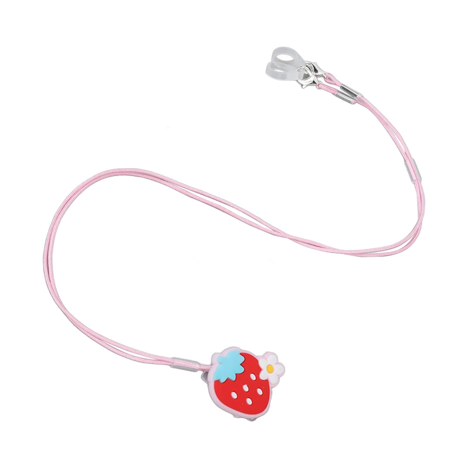 Yinhing Hearing Aid Holder, Hearing Aid Clips, Strawberry Pattern Hearing Aid Lanyard for Prevent Lost Hearing Aid Clips for Kids Elderly