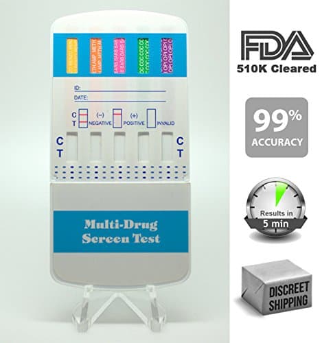 5 Of The 10 Panel Dip Drug Testing Kit, Test for 10 Different Drugs.