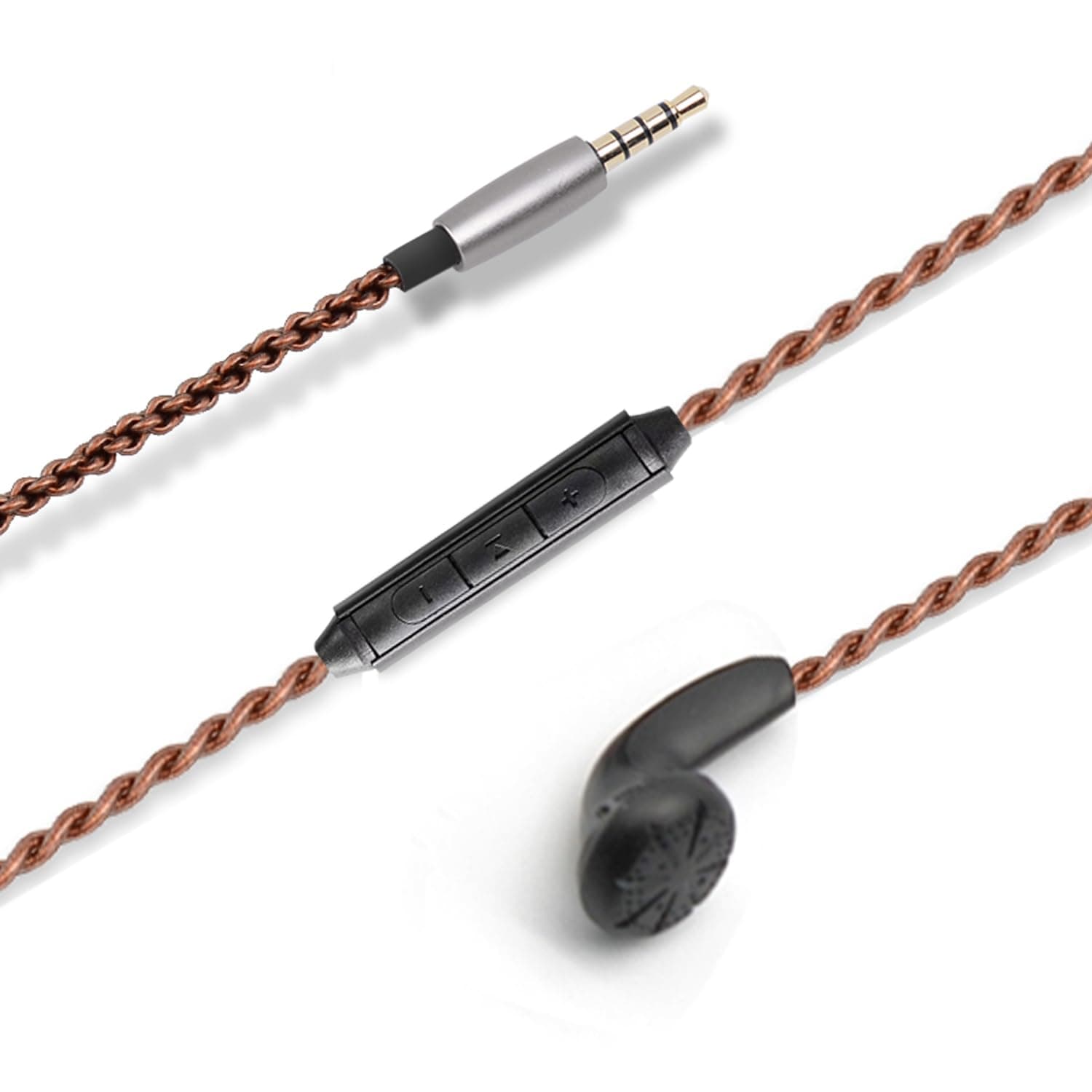 Iris(FAAEAL) 2.0 mic Version Earphones with Remote and Microphone 3.5mm Earbuds Heavy Bass Headphones with Warm Pure Sound Headsets Noise Isolating Ear Buds (Black w/mic)