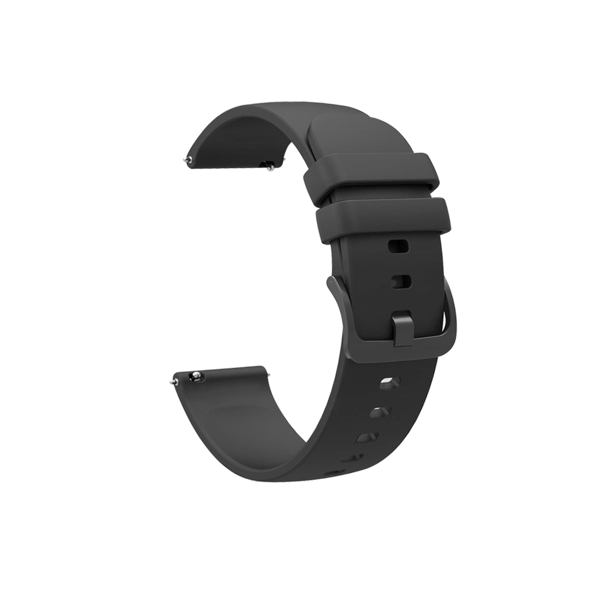 Prolet 20mm Silicone Watch Strap Compatible with Amazfit GTS 2 Mini, Bip/Bip U/Pro/Lite, GTS 2/2e, Samsung Galaxy Watch 4/5 & All 20mm Smartwatches - Soft, Durable & Adjustable Replacement Band (Black