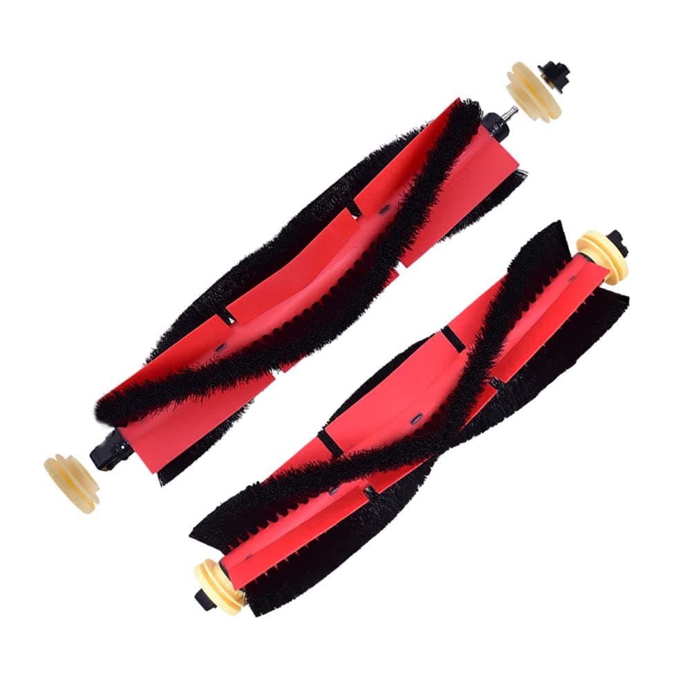 Replacement Main Brushes Rollers Compatible with Roborock S6 MaxV/Pure, S6, S5, S5 Max, S50, S51, S4, E4, E25, E35, E2, C10, Detachable Easy Clean Robot Vacuum Parts Accessories, 2-Pack.