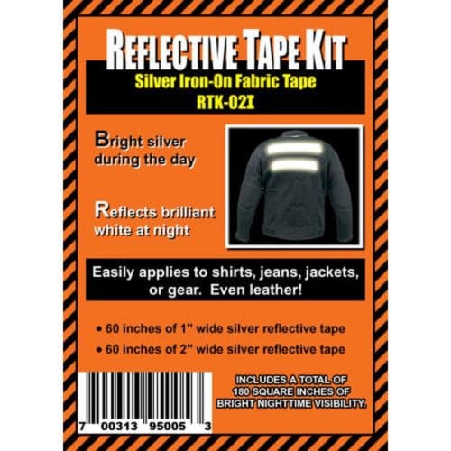 Motorcycle Reflective Safety Tape - Silver Iron-On