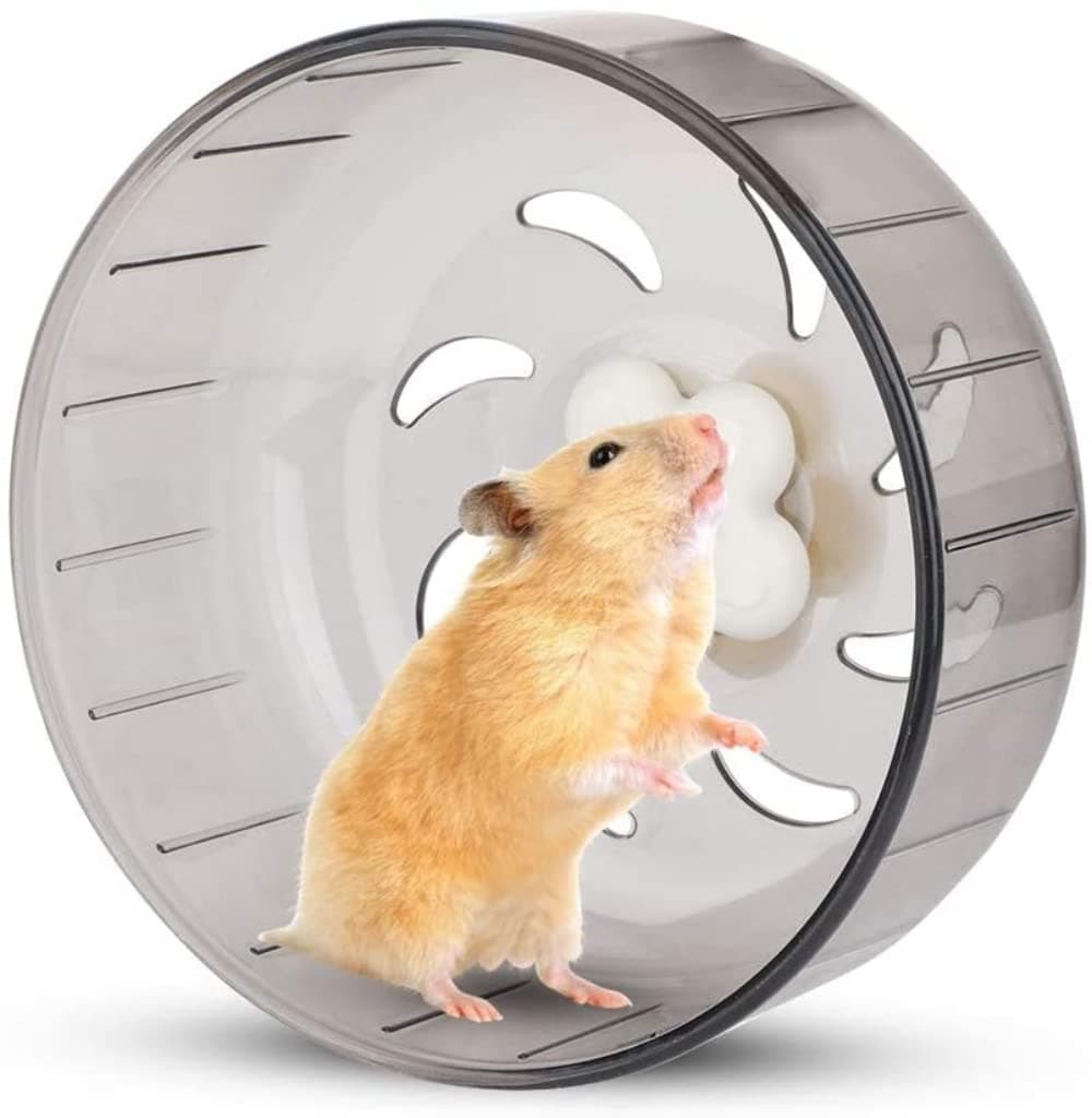 Mini Silent Exercise Wheels for Hamsters Less Than 4 inches 10 cm in Length Toys Hamster Ball Small Pet Running Toy Ball Gerbils Mice Rat Guinea Pig Hamster Cage Accessories