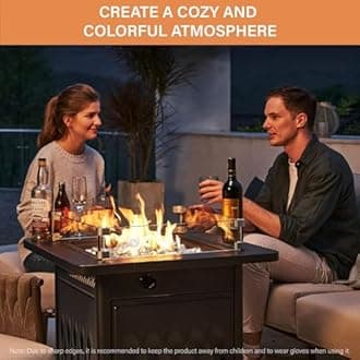 NUPICK 10 lb Reflective Fire Glass, 1/2 Inch, Fit for Fire Pit & Fireplace, Pink