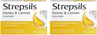 Honey and Lemon Lozenges, 16 Total, Soothing Relief, Sore Throat Relief, Immediate Prevention, Effective Antiseptics, Fast Acting Relief, Up to 2 Hours Relief, Sore Throat, Medication