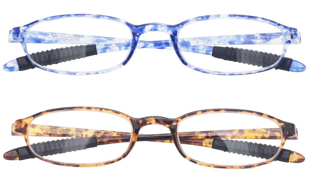 Lightweight Reading Glasses,Flexible(Memory Plastic) Readers,Unbreakable reading for Men and Women