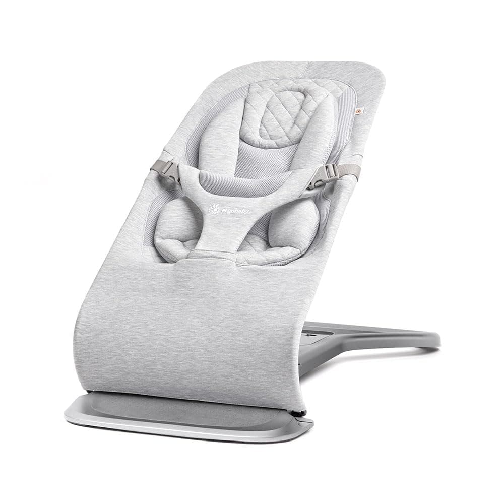 Ergobaby Evolve 3-in-1 Bouncer, Adjustable Multi Position Baby Bouncer Seat, Fits Newborn to Toddler, Light Grey