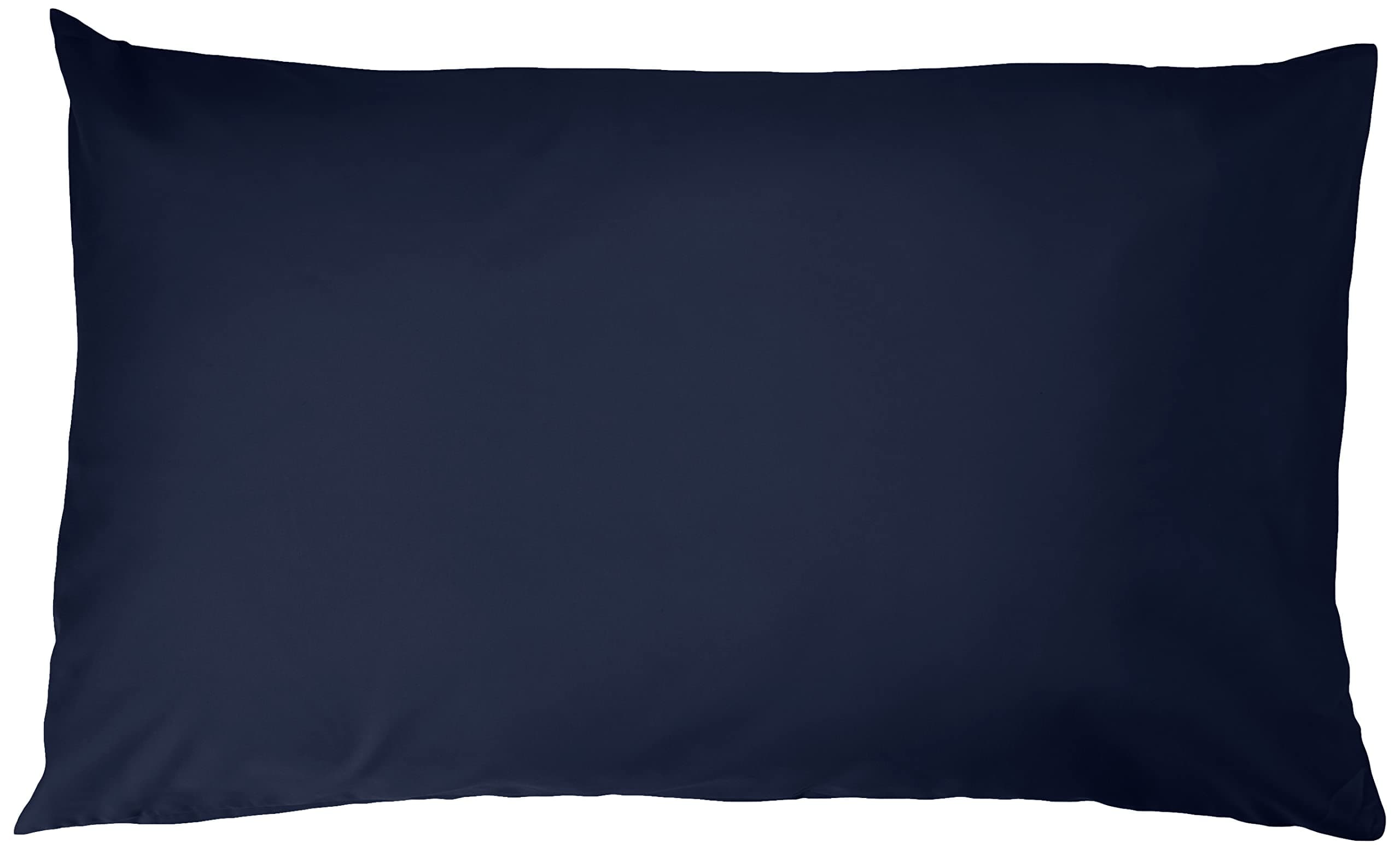 Amazon Basics Microfiber Pillowcases, Standard Size 50 x 80 cm (Pack of 2), Navy Blue, Pillows Not Included