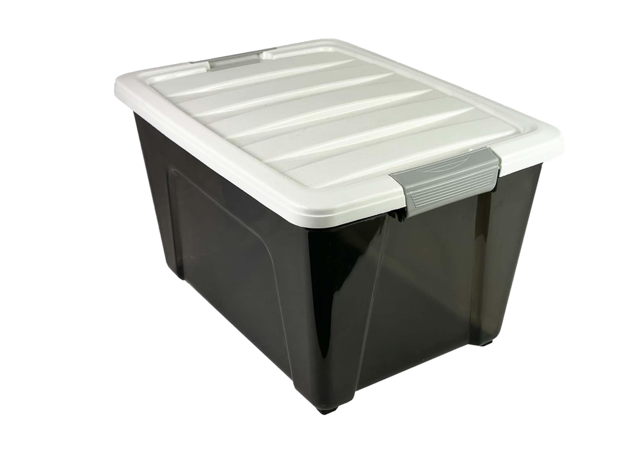 Selecto Besto 30 LTR Plastic Storage Box With Lid Black | Premium Quality | For Clothes, Toys, Books, Snacks, Shoes and Grocery Storage Box… (Black)