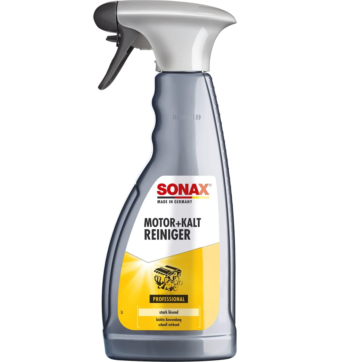 SONAX ENGINE COLD CLEANER (500 ml) - The product features an excellent creep behaviour to also rech areas hard to access. | Item-No. 05432000-544 , Grey