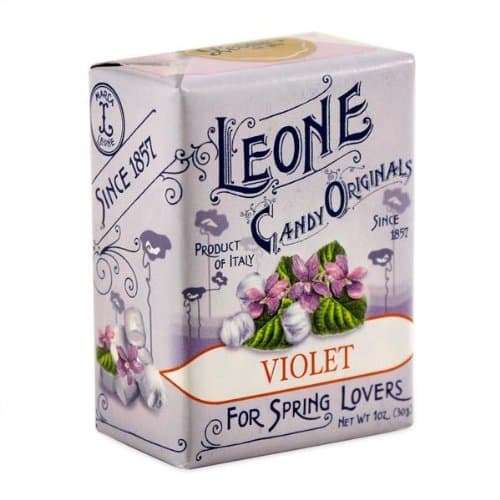 Pastiglie Leone Violet Candy Mints in Retro Small Box, One