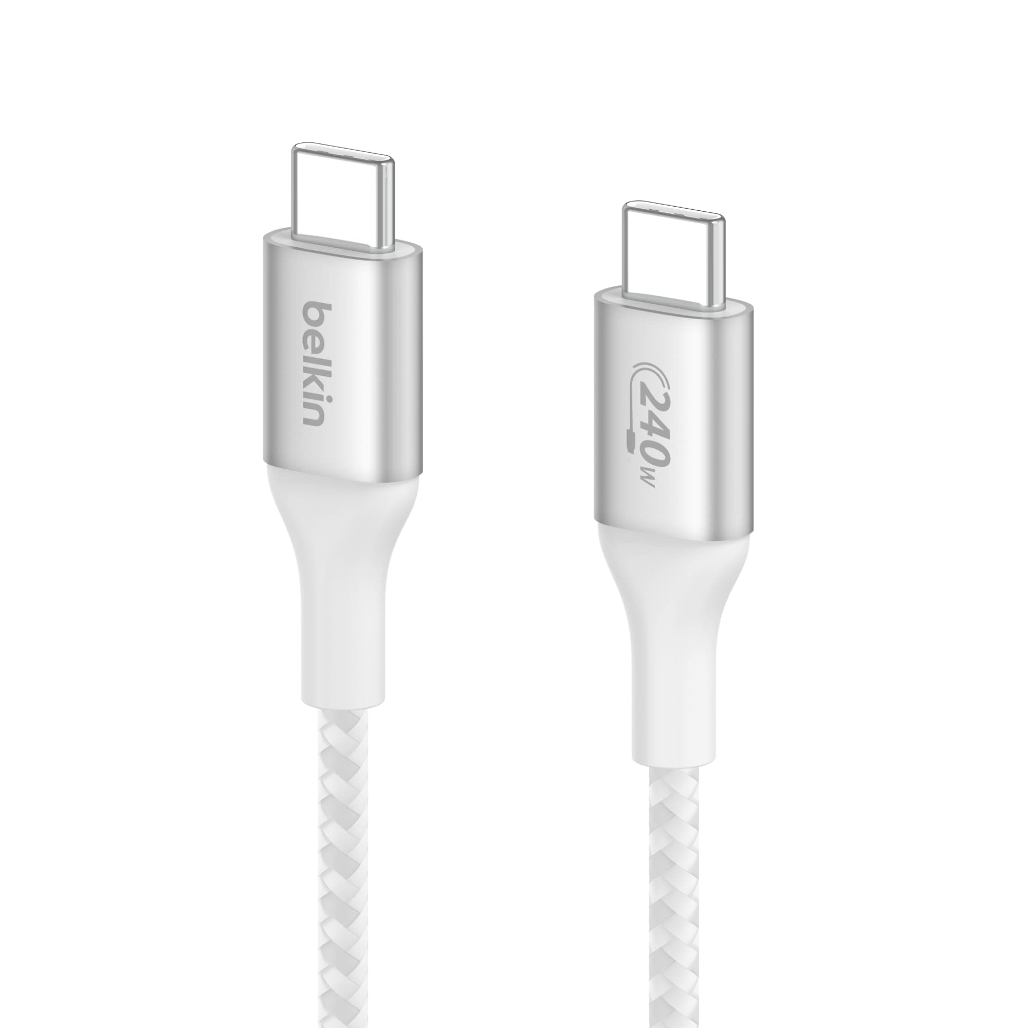USB C to USB C Cable, 3.3ft, 240W - Type C Charger, iPhone Charger Cord, Fast Charging for iPhone 17, Galaxy S25, Pixel 10, MacBook, Chromebook, iPad Pro, Switch Steam Deck - White