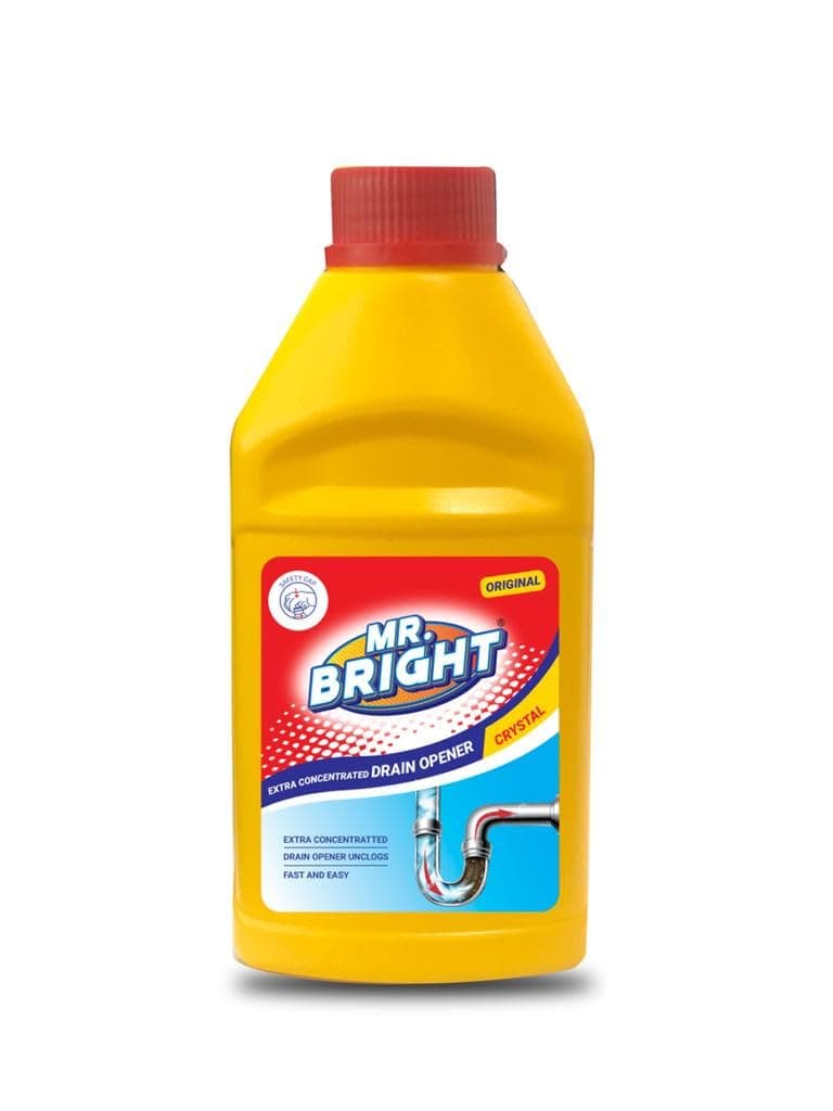 Mr Bright Powerful Drain Opener Crystals - Removes Clogs in Sinks, Bathtubs, Limescale Clogs, Toilets Unblocker & Drain Unblocker 500 Grams