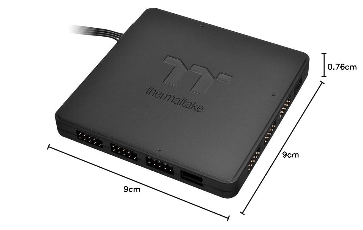 Thermaltake 9 Port LED Hub Sync Controller - Black