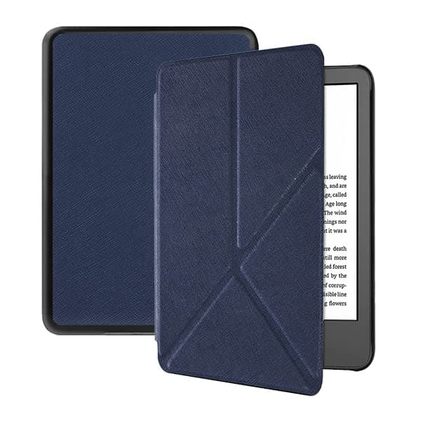 COMPAE - For All-New Kindle 11th Generation 2022 Cover Case, For New Kindle BASICs 6 Inch Origami E-reader Slim FUNDAs Capa (dark blue)